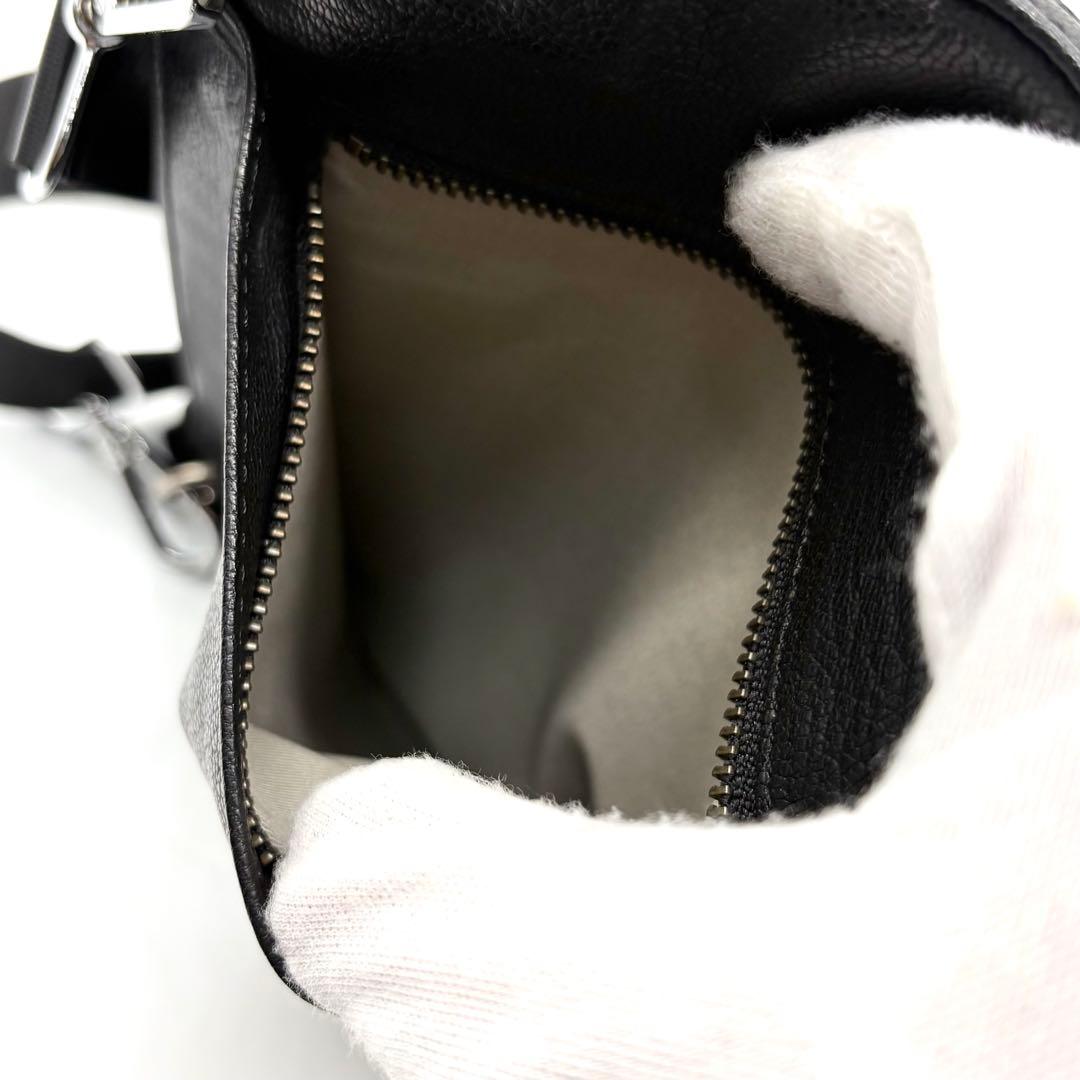 【極美品】ポーター ランブラー ショルダーバッグ レザー 斜め掛け ブラック