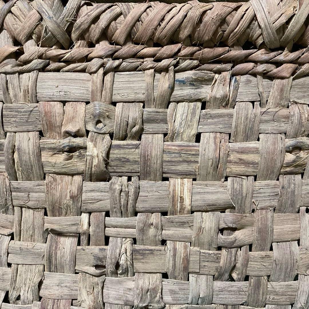 山葡萄カゴバッグ（国産） 持ち手革カバー付き　内布付き　 手作り