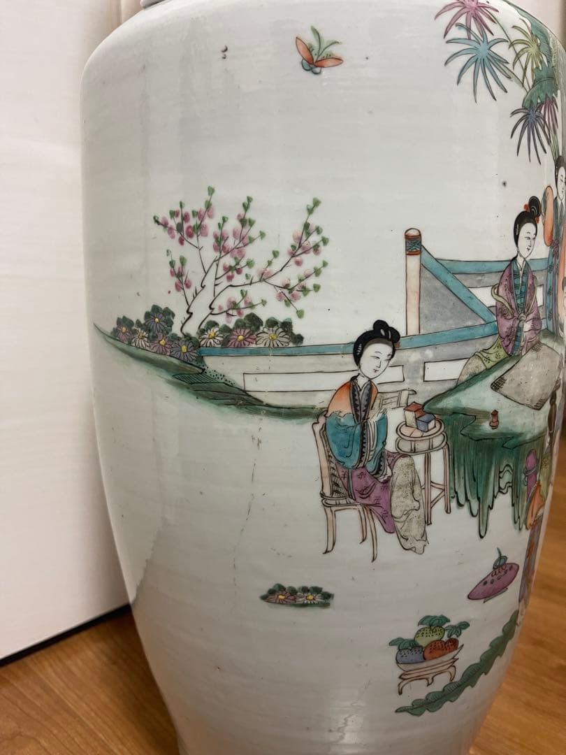 a sa hi　花瓶 58cm 焼き物 アンティーク　中国美術ニュウあり