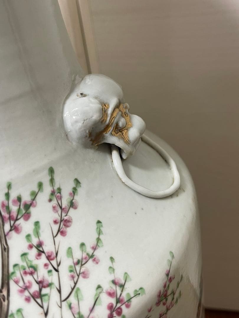 a sa hi　花瓶 58cm 焼き物 アンティーク　中国美術ニュウあり