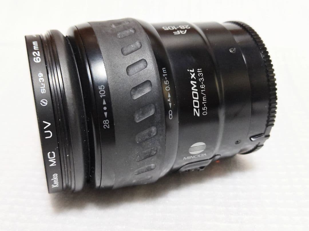 ミノルタ α-7 フィルムカメラとレンズ 2本