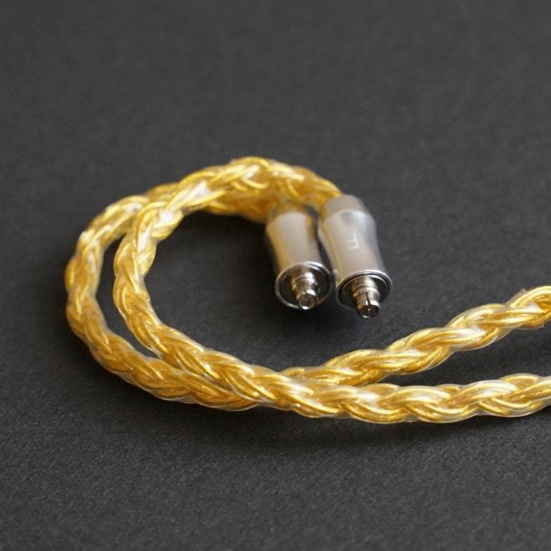 超希少!16芯 金メッキリケーブル mmcx/4.4mm L字（シルバー）