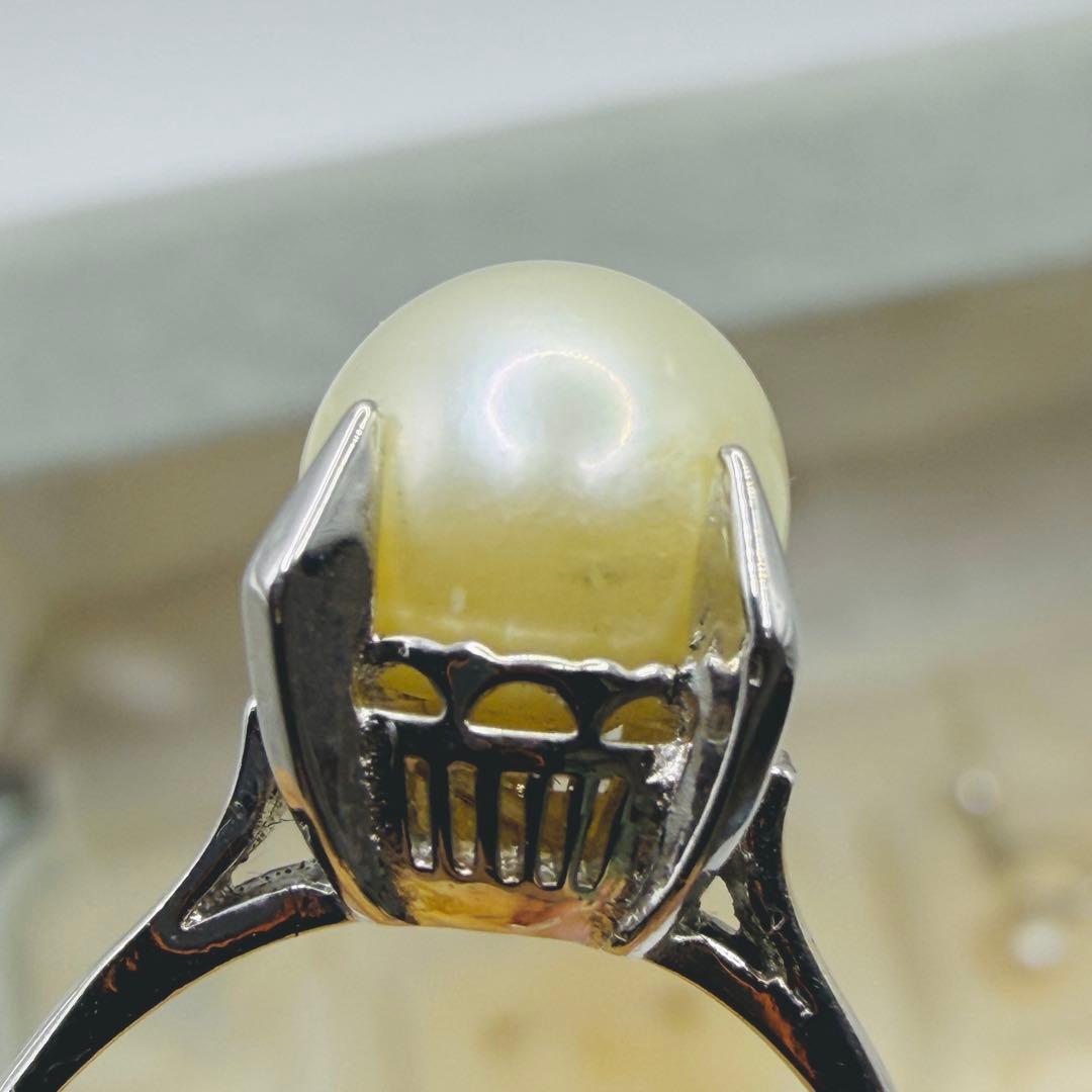 し*ん様 アコヤ真珠3点セットネックレス リング イヤリング7.0-7.5mmS