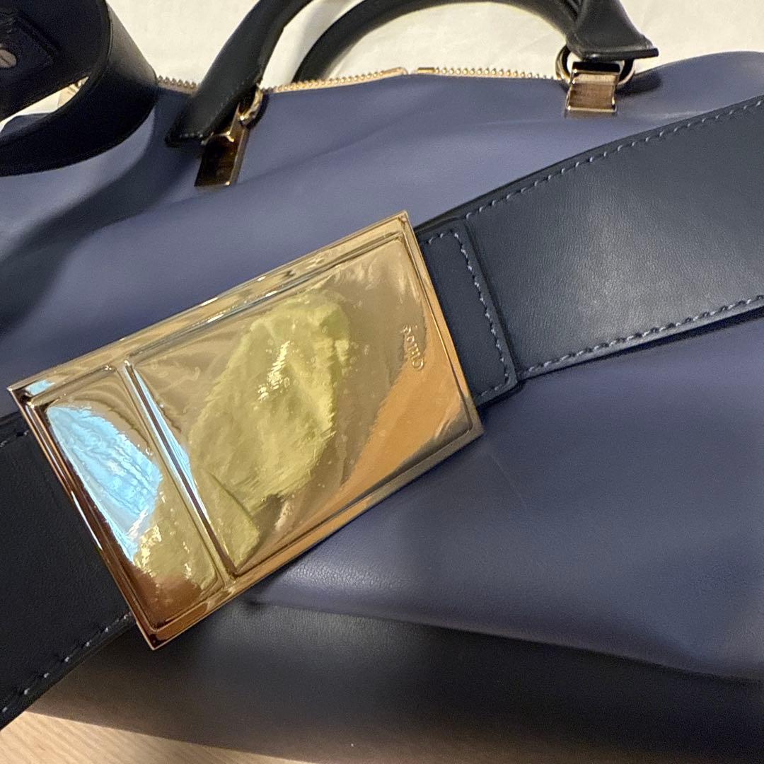 Chloé ネイビー レザーバッグ　新品未使用