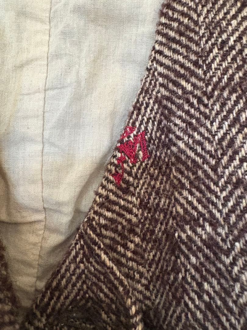 キャピタル　パンベスト　ウールブラウンヘリンボーン サイズ1 Mサイズ程度