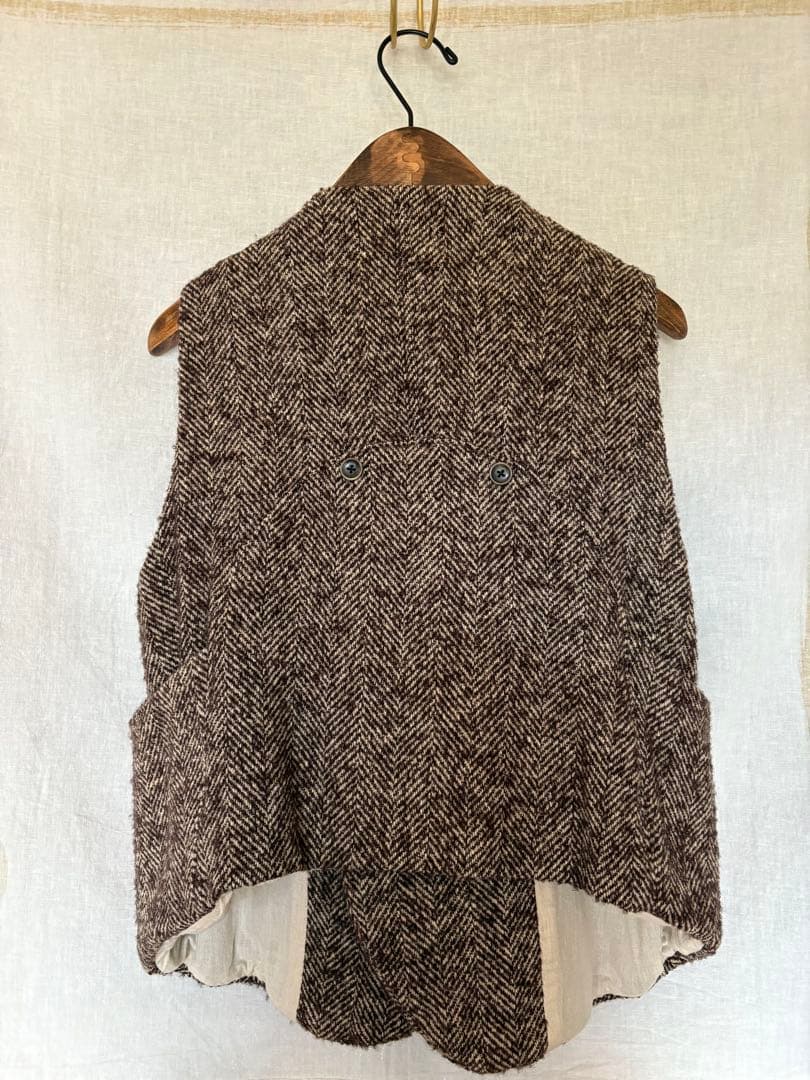 キャピタル　パンベスト　ウールブラウンヘリンボーン サイズ1 Mサイズ程度