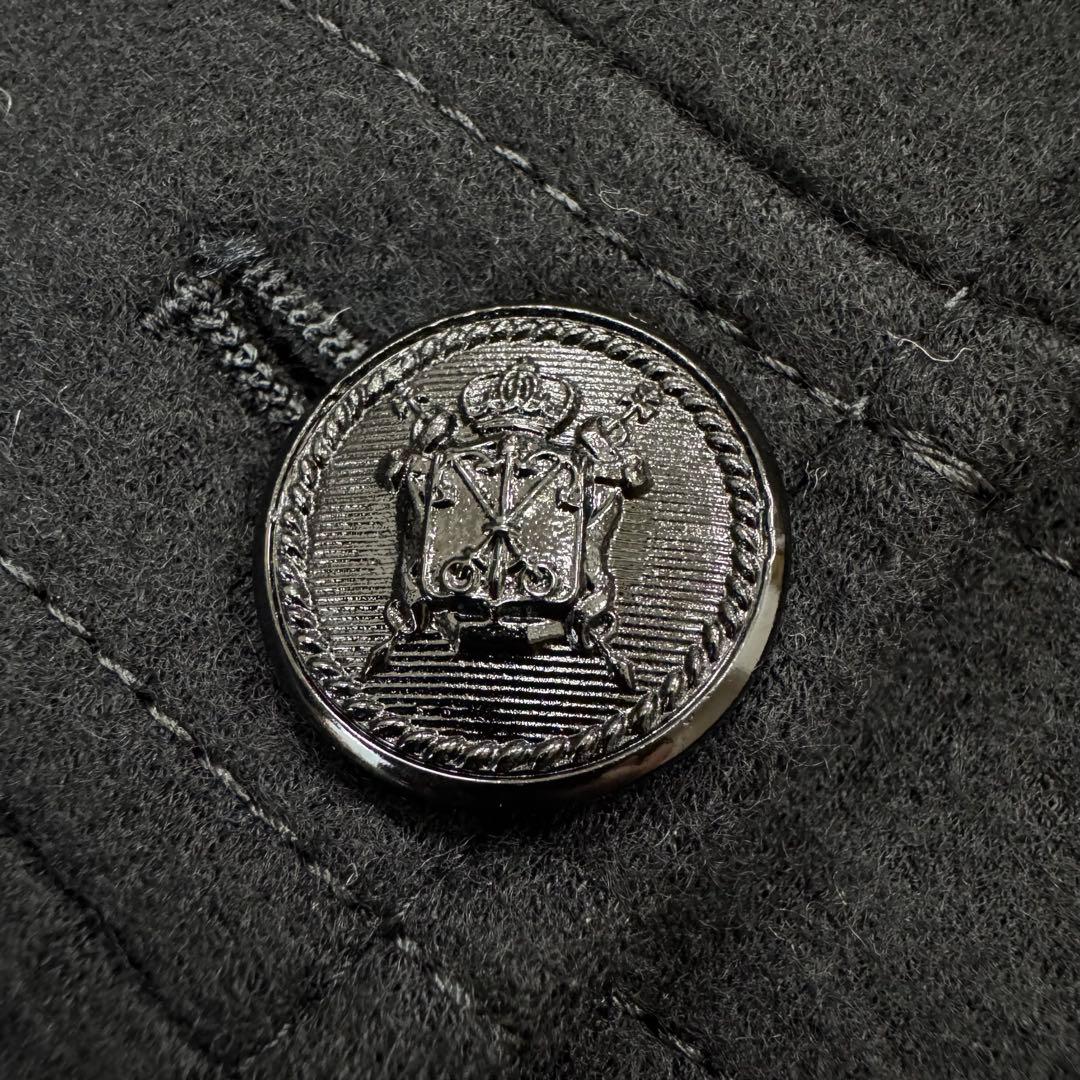 新品未使用　インディヴィ　テーラードジャケット　大きいサイズ　黒　ウール　48