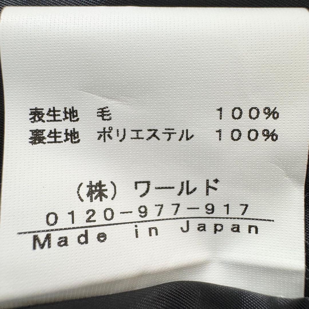 新品未使用　インディヴィ　テーラードジャケット　大きいサイズ　黒　ウール　48