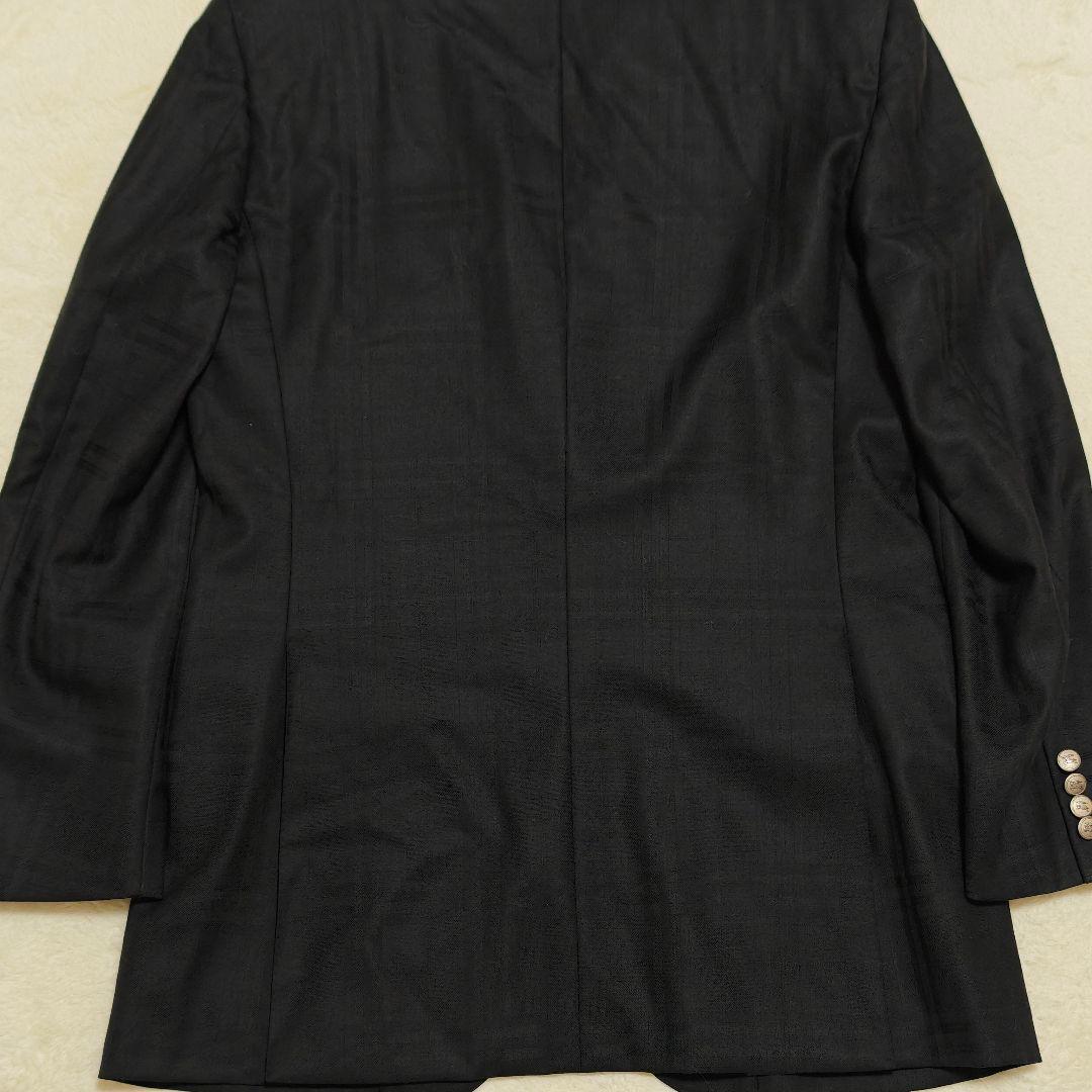 美品✨バーバリーロンドン　テーラードジャケット　カシミヤ混　ノバチェック　黒