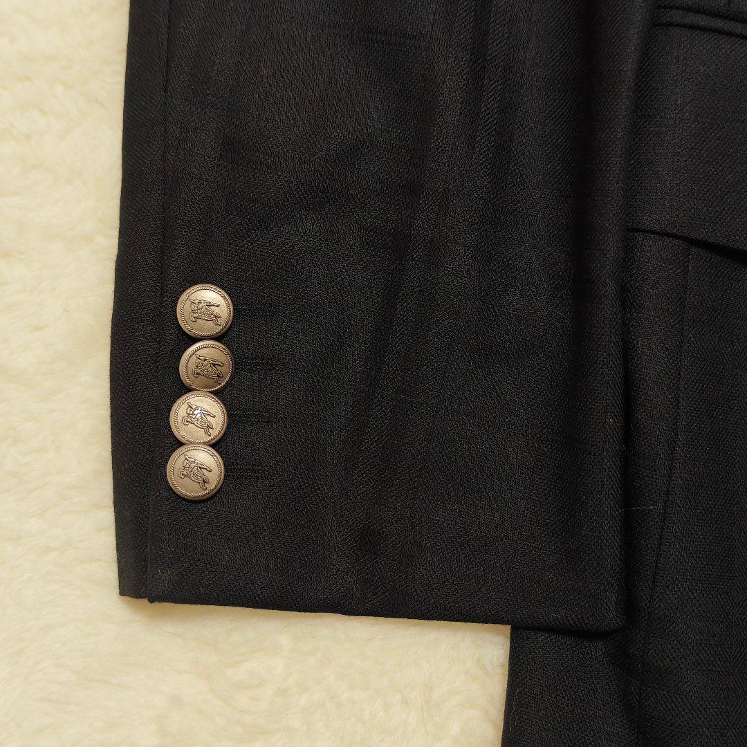 美品✨バーバリーロンドン　テーラードジャケット　カシミヤ混　ノバチェック　黒
