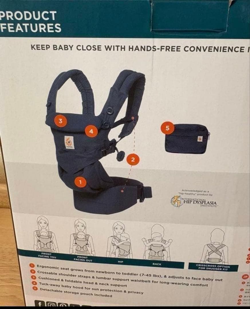 エルゴ 抱っこ紐 オムニ 360 おんぶ紐 エルゴベビーミッドナイトブルー