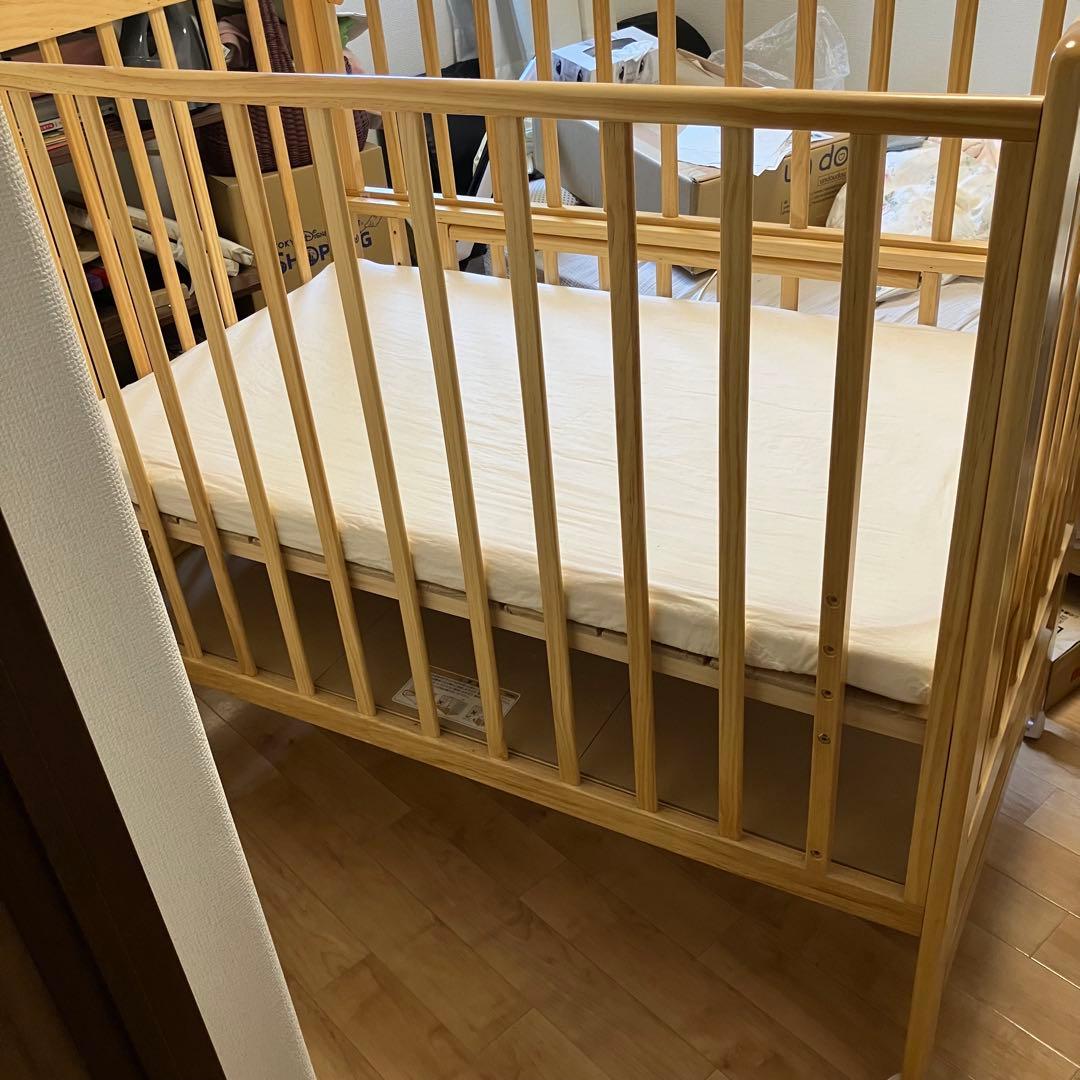 【札幌市直接可】カトージ ハイタイプ ベビーベッド