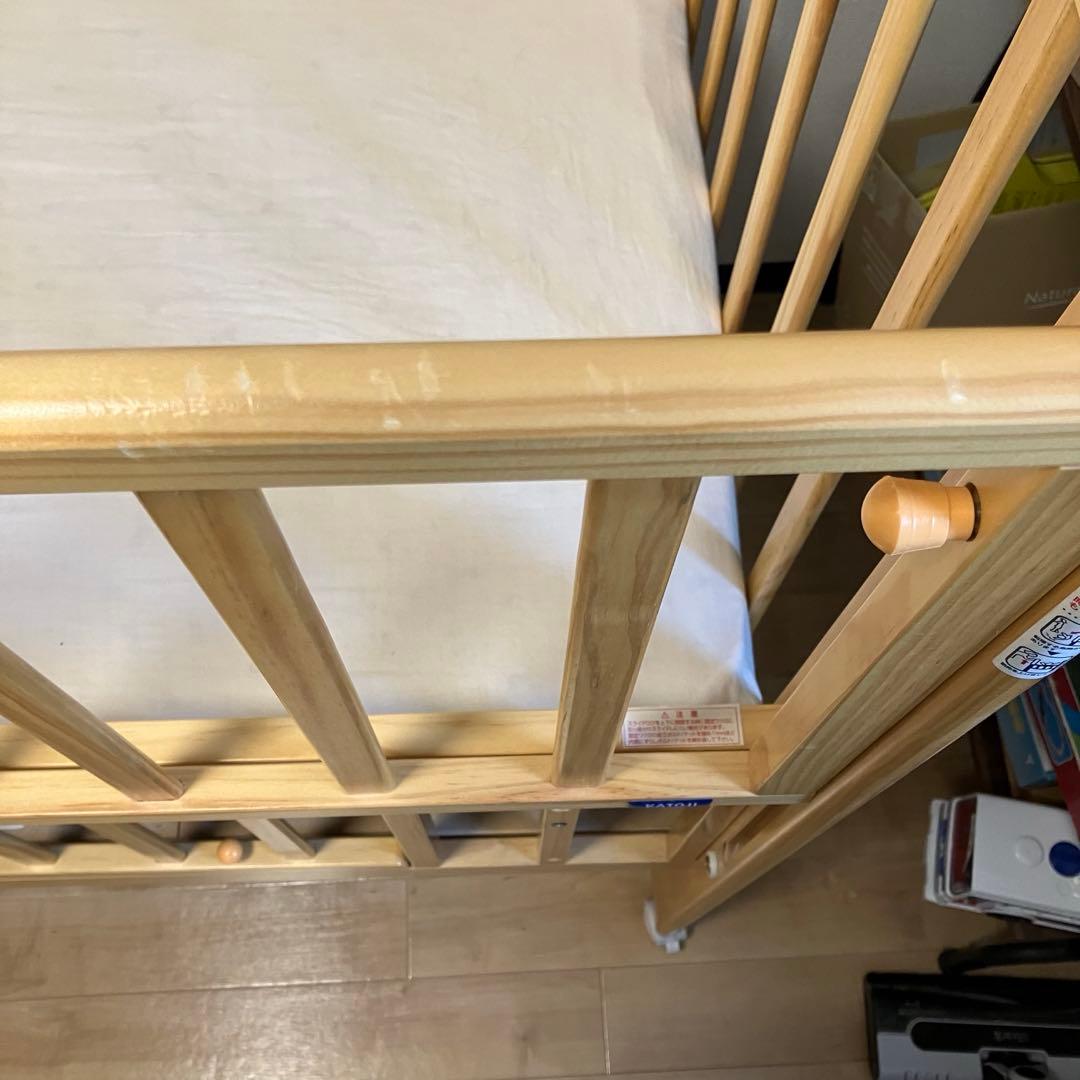 【札幌市直接可】カトージ ハイタイプ ベビーベッド