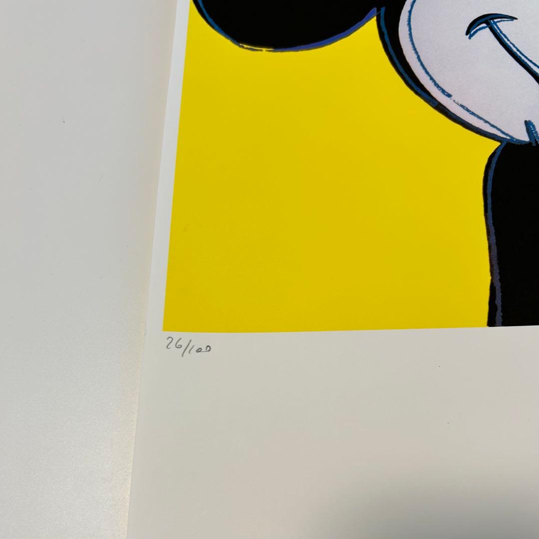 【美品】アンディ ウォーホル リトグラフ ミッキーマウス限定 証明書付 イエロー