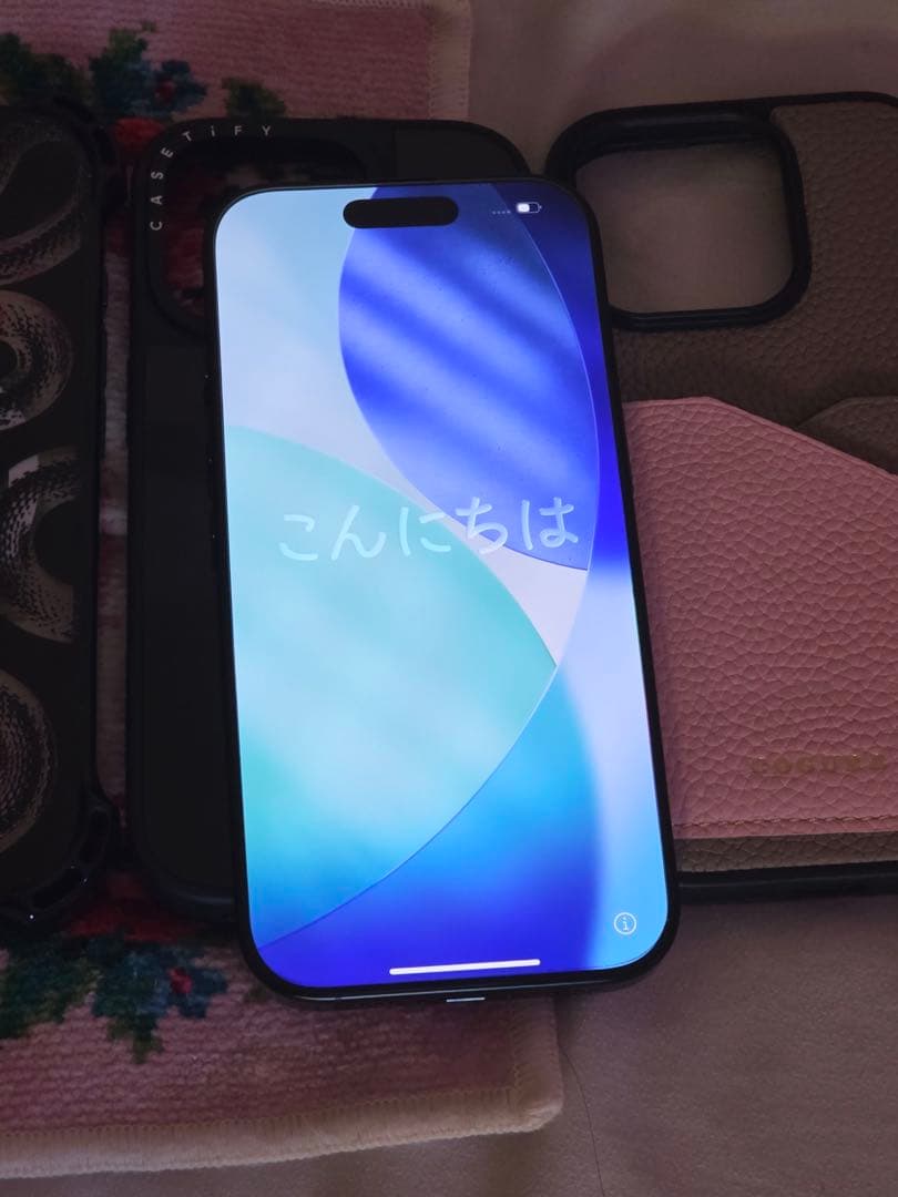 iPhone 16Pro 256GBblack ケース 5個セット 美品