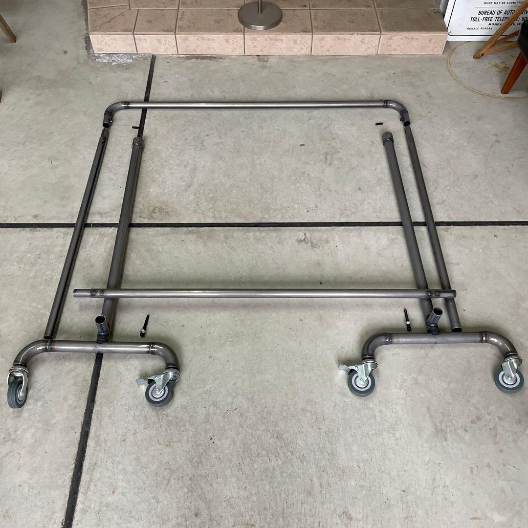 【残1】 インダストリアル シャビー 鉄製 配管 パイプ ハンガーラック 無骨