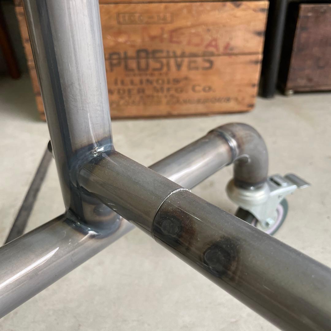 【残1】 インダストリアル シャビー 鉄製 配管 パイプ ハンガーラック 無骨