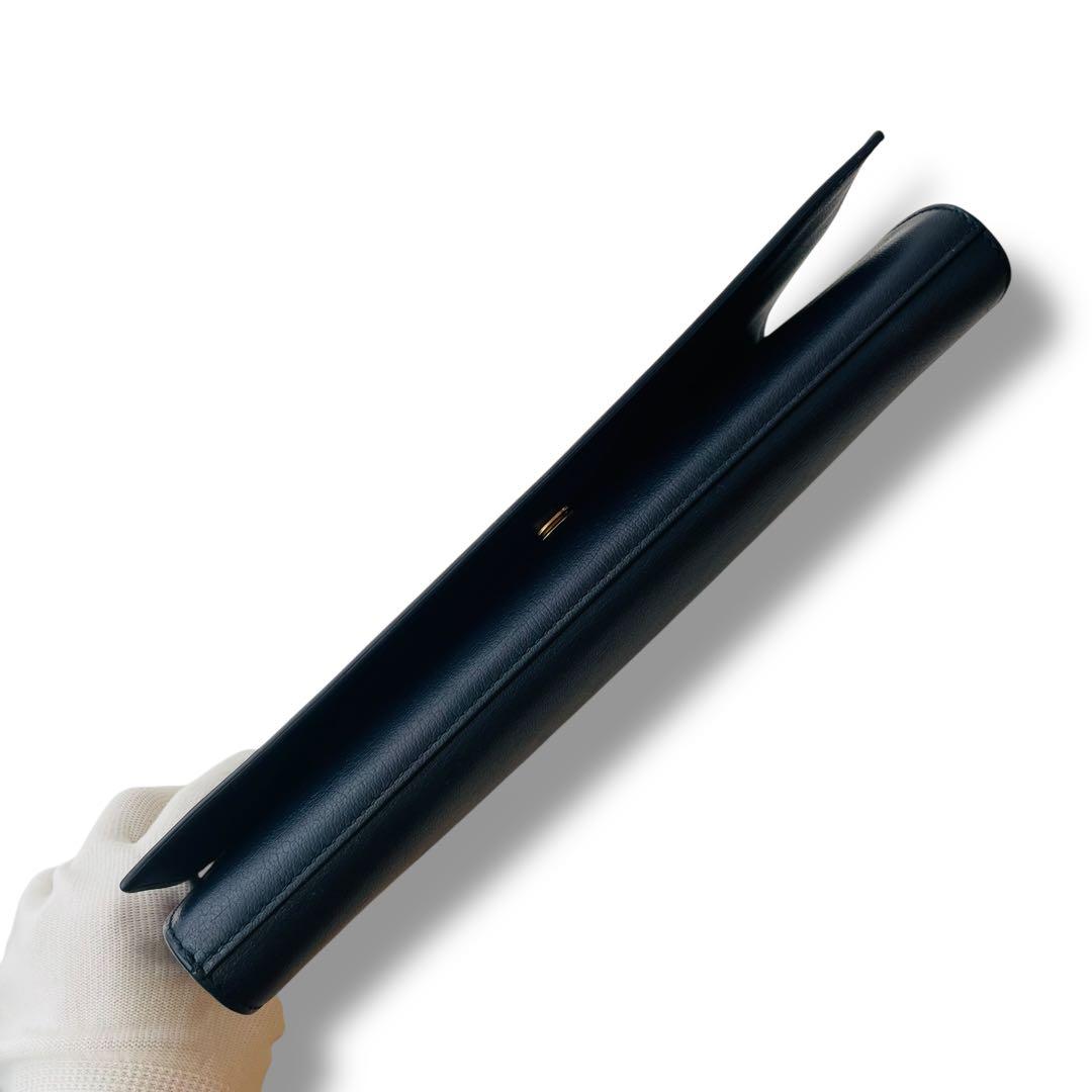 美品 濃紺 サンローラン クラッチバッグ カサンドラ ロゴステッチ パーティー