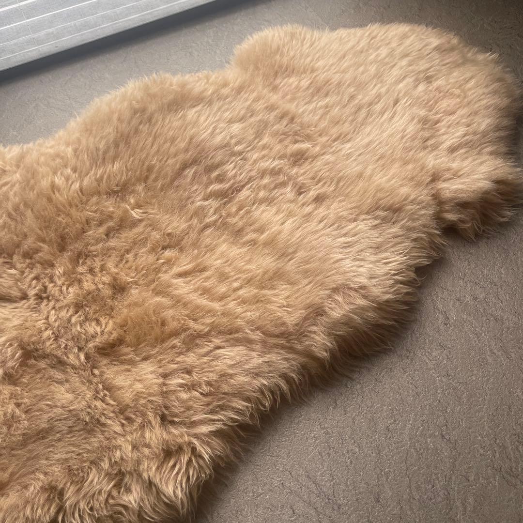 BOMA 長毛ムートンラグ　2匹　ブラウン