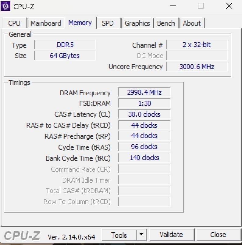 メモリー CORSAIR DDR5 32GBx2 64Gb 6000Mhz