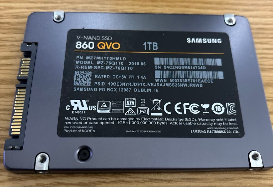 サ*ロ様 動作確認済み Samsung 860 QVO 1TB SSD