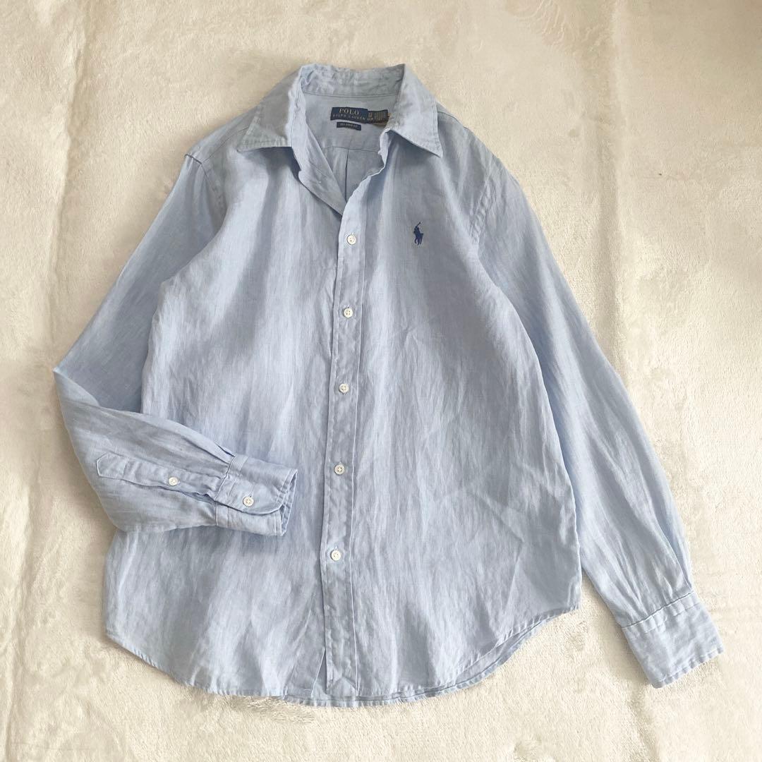極美品 POLO RALPH LAUREN クラシックフィットリネンシャツ