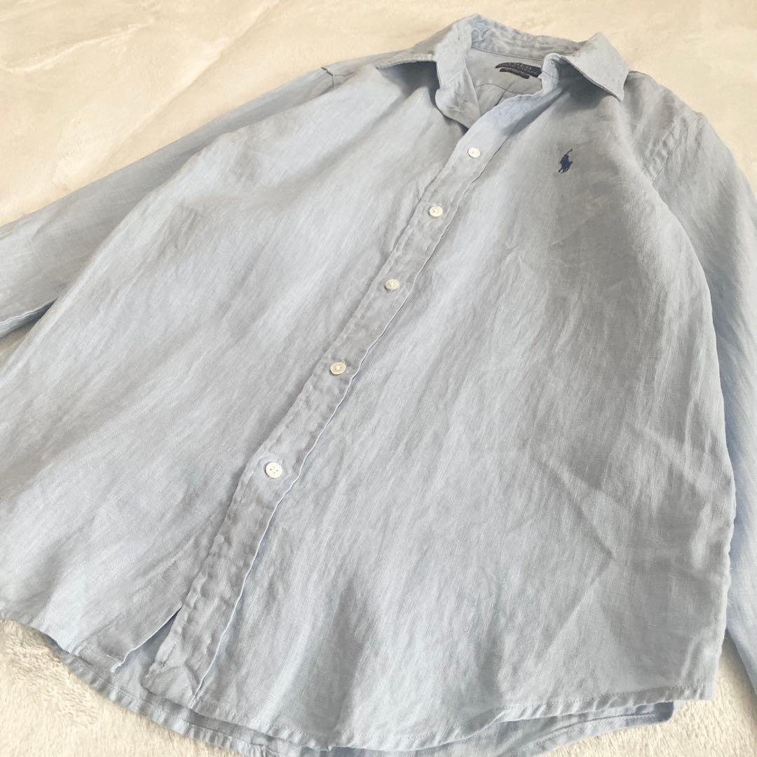 極美品 POLO RALPH LAUREN クラシックフィットリネンシャツ