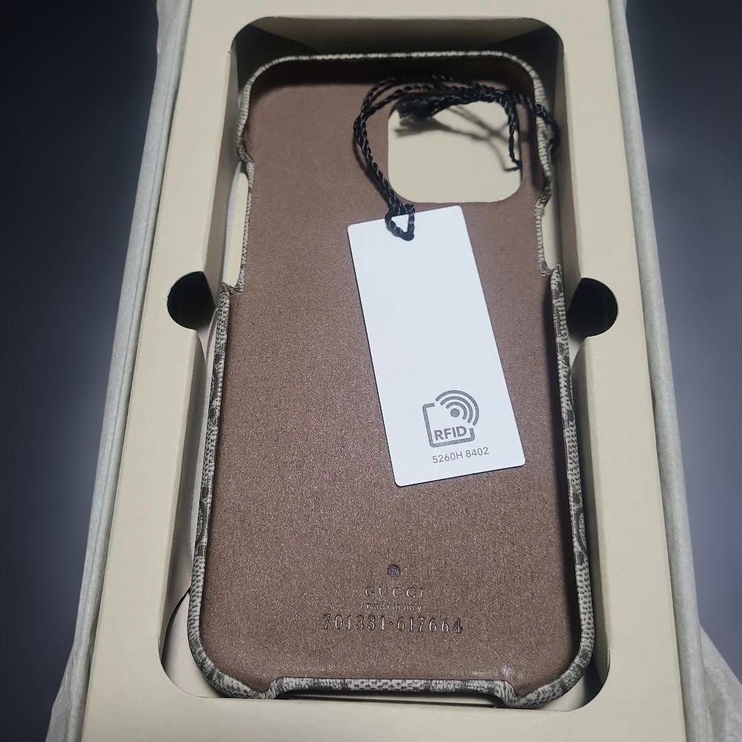 ⭐新品未使用　GUCCI iPhone13ProMAX ケース　ショッパー付⭐