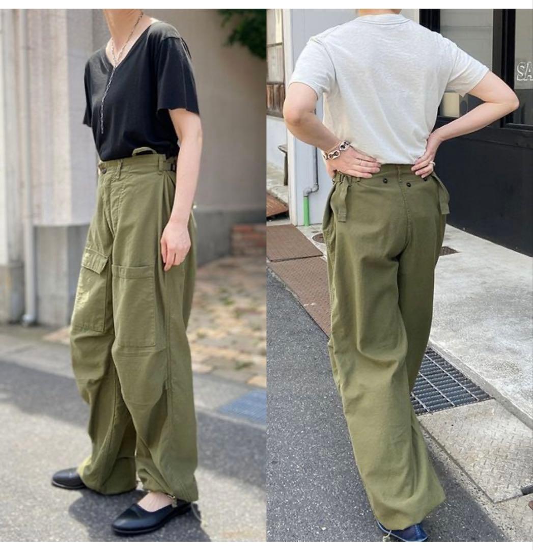 25SS NOWOSノーウォス cargo pants GREEN カーゴパンツ