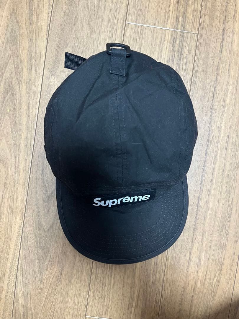 Supreme 黒 キャップ タグ付き
