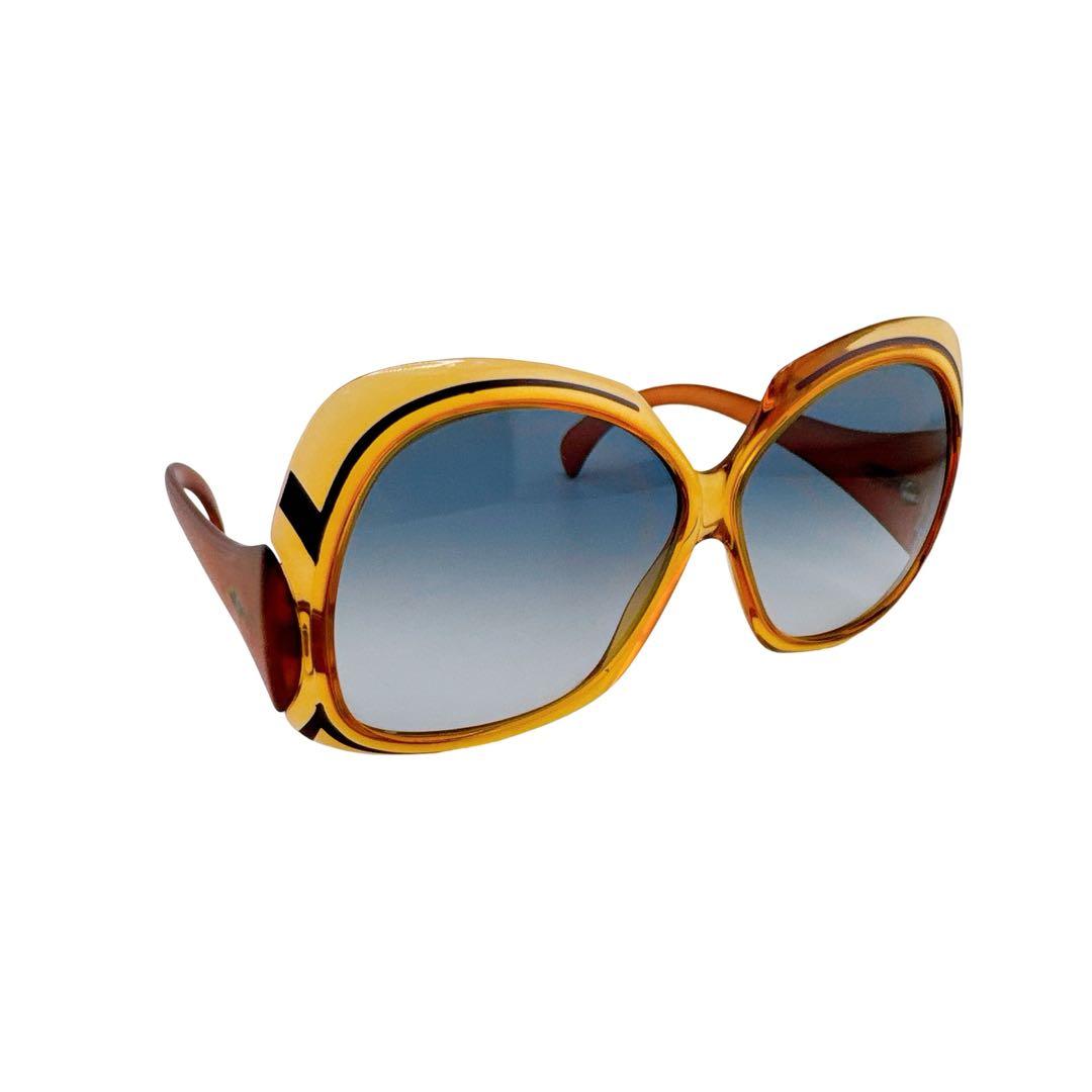 クリスチャンディオール 度なし CDロゴ サングラス セルフレーム ブラウン