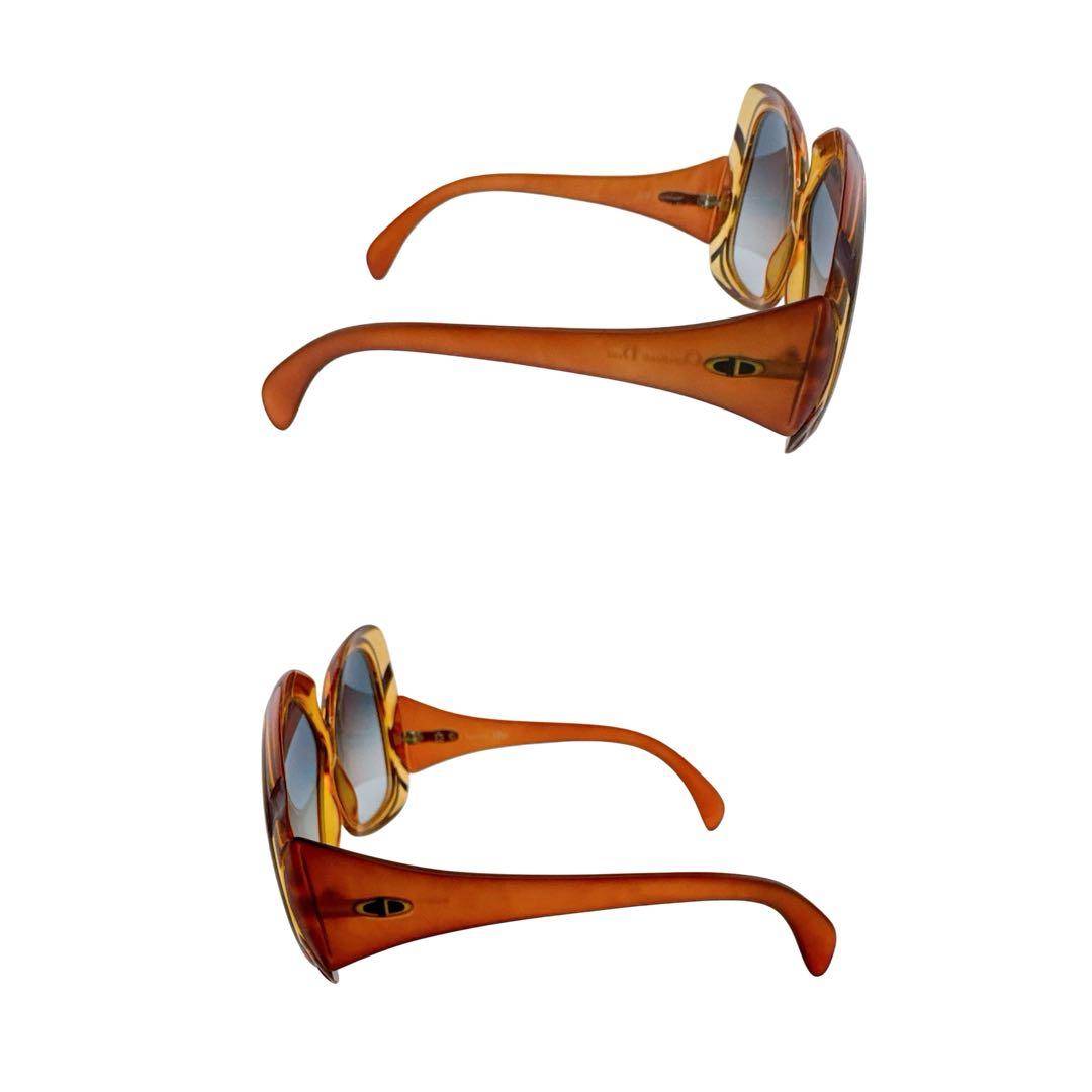 クリスチャンディオール 度なし CDロゴ サングラス セルフレーム ブラウン