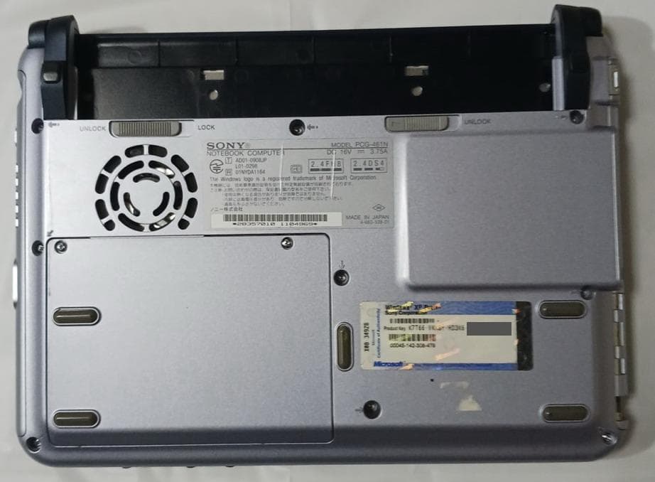 【難あり】ノートPC　ソニーVAIO PCG-SRX7F/PB No.4969