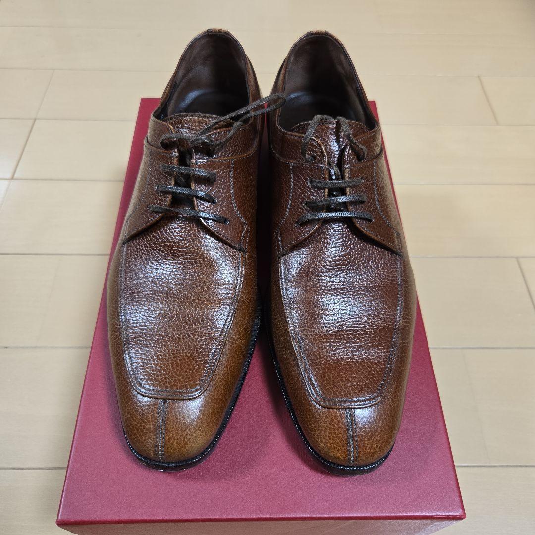 フェラガモ 7EE ブラウン レザーシューズ