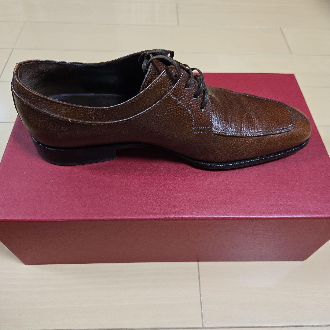 フェラガモ 7EE ブラウン レザーシューズ