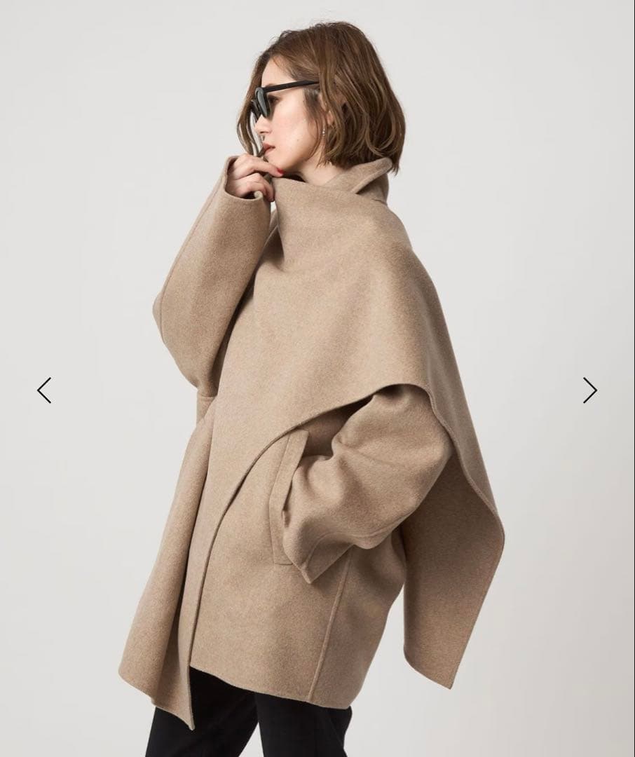 超美品★conte リバーストールコート　ベージュ