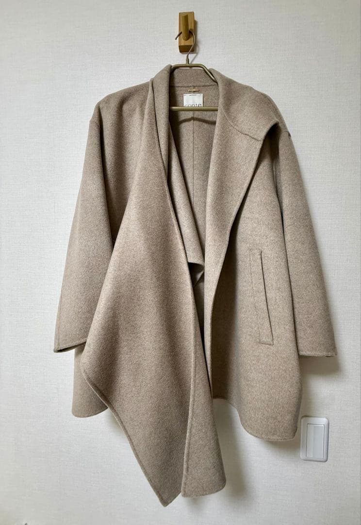 超美品★conte リバーストールコート　ベージュ