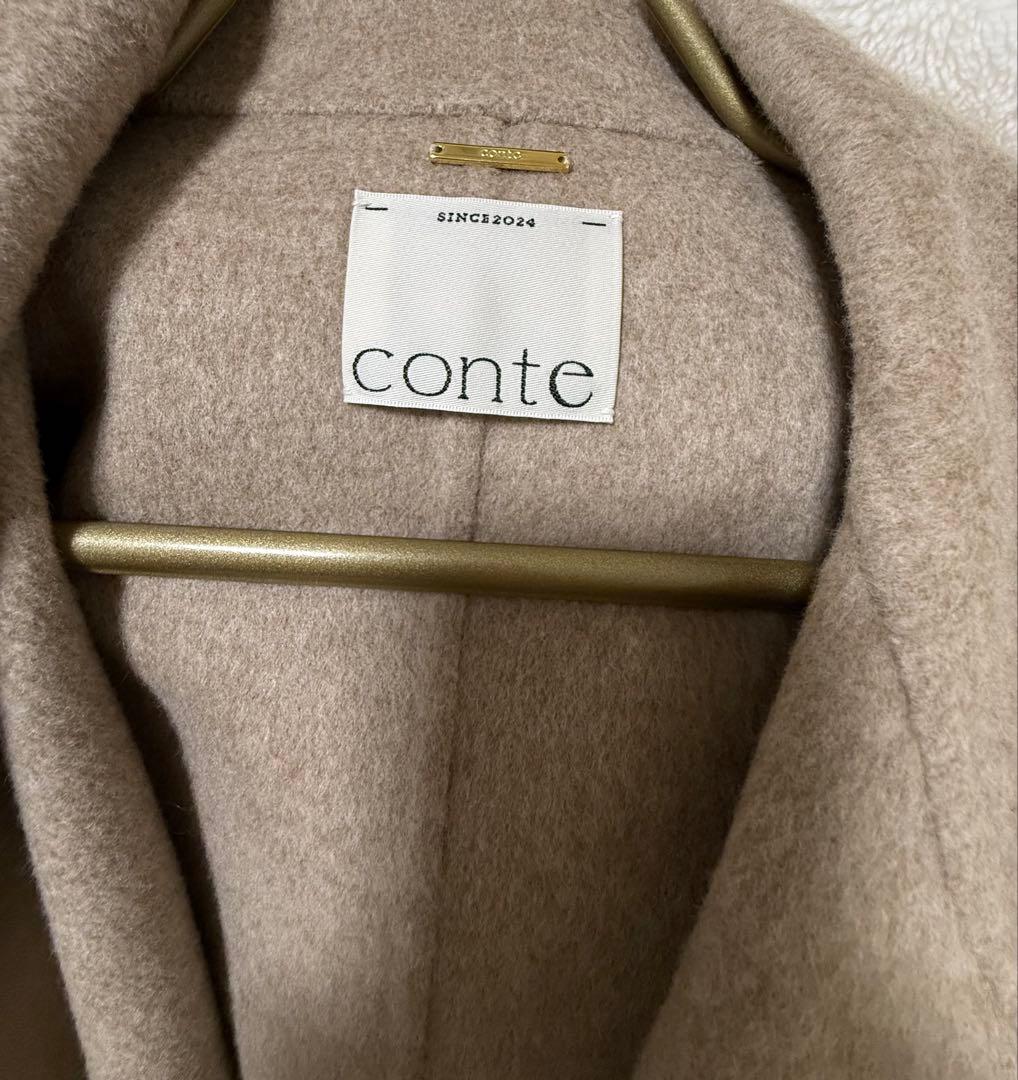 超美品★conte リバーストールコート　ベージュ