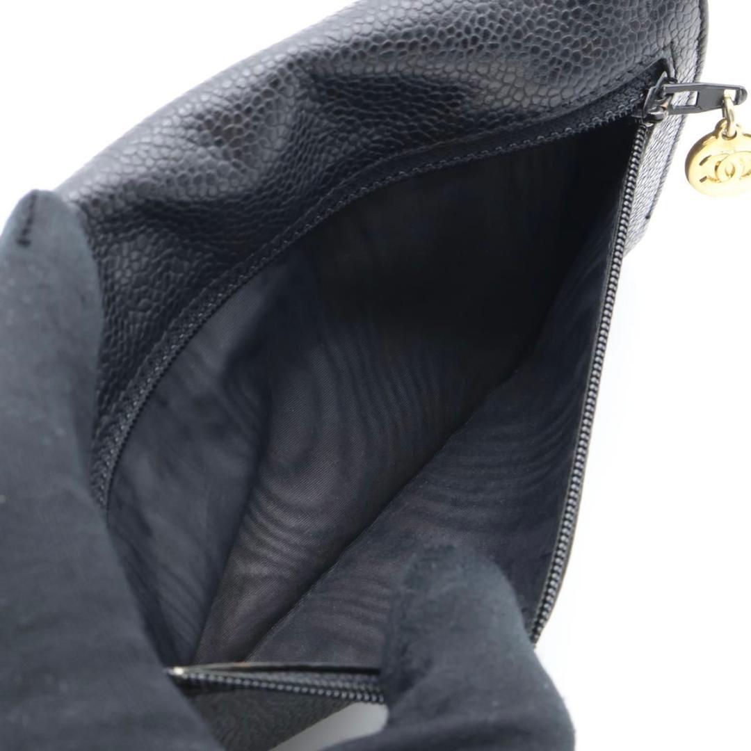 【超極美品】CHANEL 長財布　デカココ　キャビアスキン　Wフラップ　黒