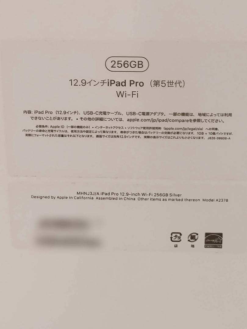 美品　iPad Pro 12.9 第5世代 256GB MHNJ3J/A