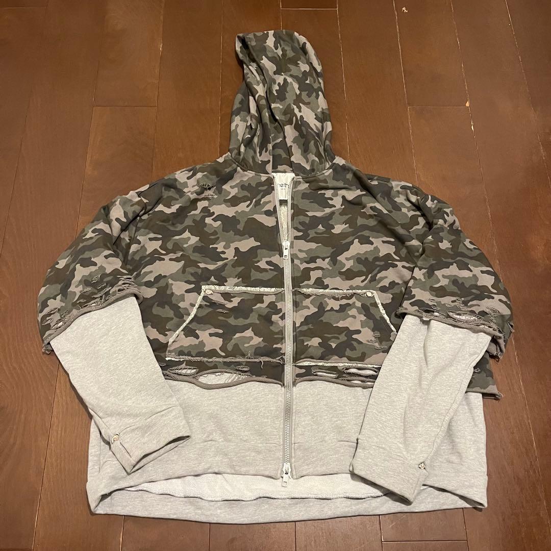 neith. tokyo 迷彩柄 フード付きパーカー　ダブルジップ　完売品