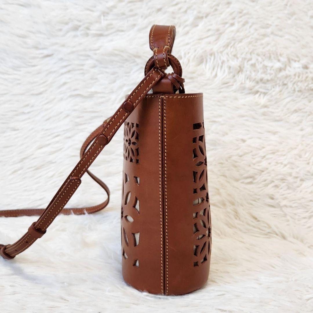 《美品》genten ゲンテン マルチカットワーク ショルダーバッグ 2way