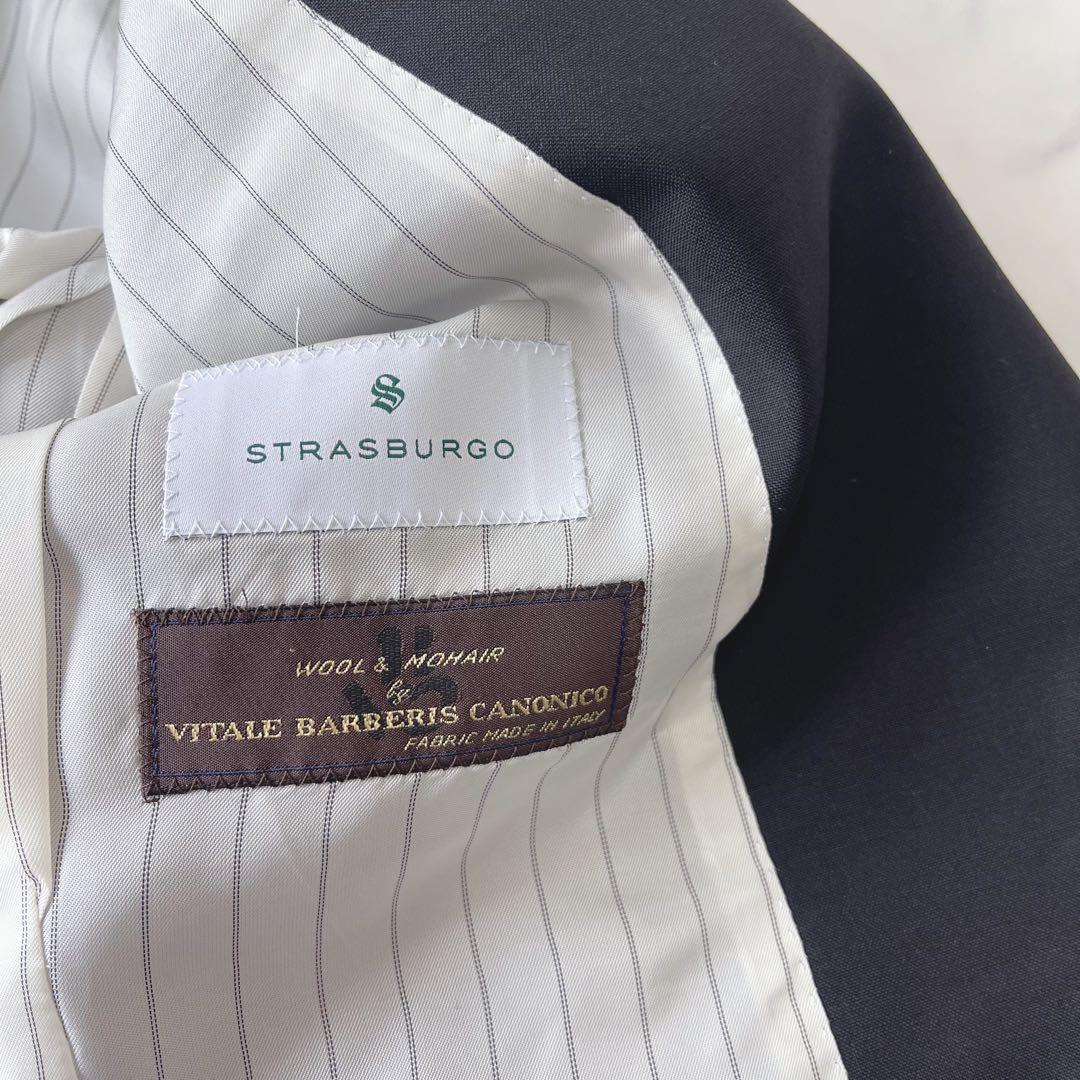 【未使用級】STRASBURGO テーラードジャケット イタリア高級生地 黒