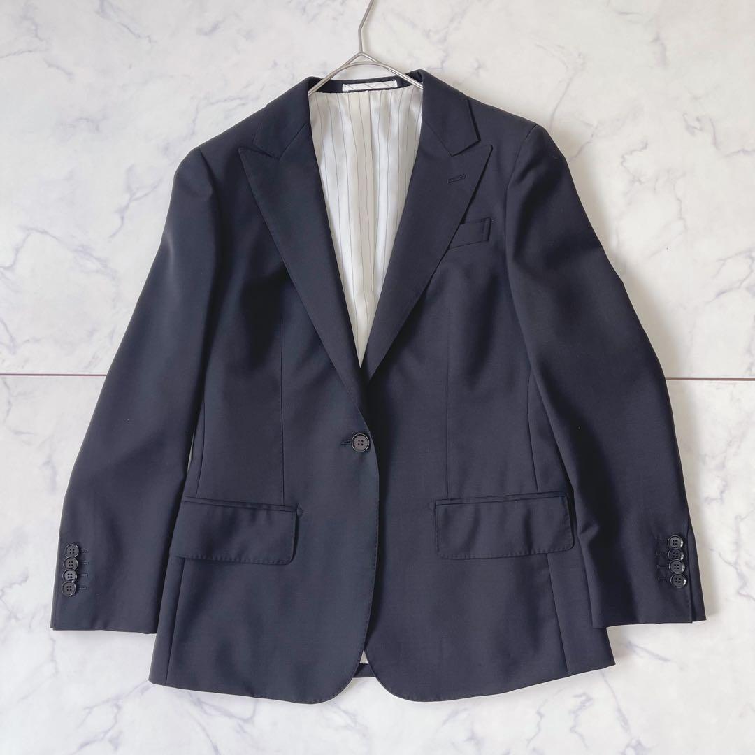 【未使用級】STRASBURGO テーラードジャケット イタリア高級生地 黒