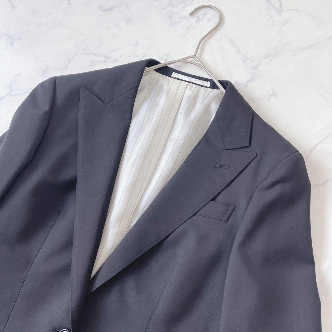 【未使用級】STRASBURGO テーラードジャケット イタリア高級生地 黒