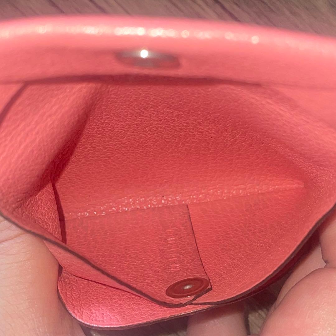 【中古品】エルメス 小銭入れ バスティア ローズコンフェッティ ケース