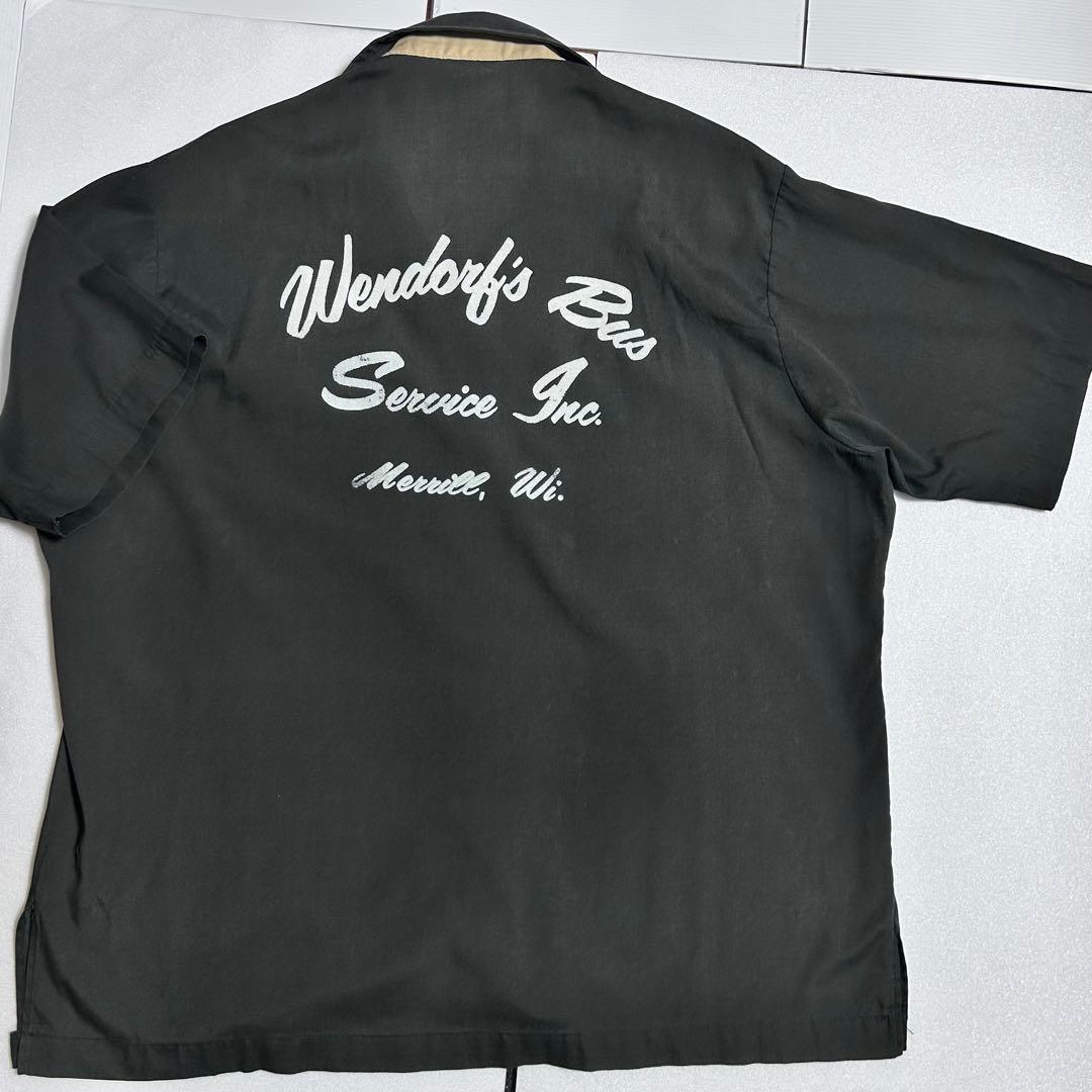 70s King Louie キングルイ　ボーリングシャツL ブラック③