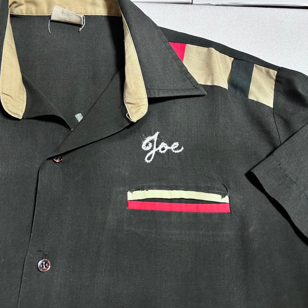 70s King Louie キングルイ　ボーリングシャツL ブラック③