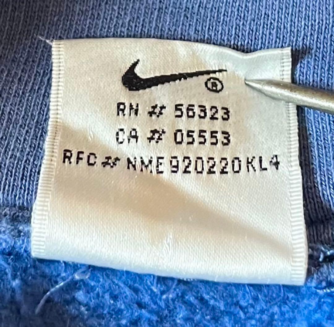 90s NIKE ナイキ 銀タグ ハーフzipスウェット サイズ　L
