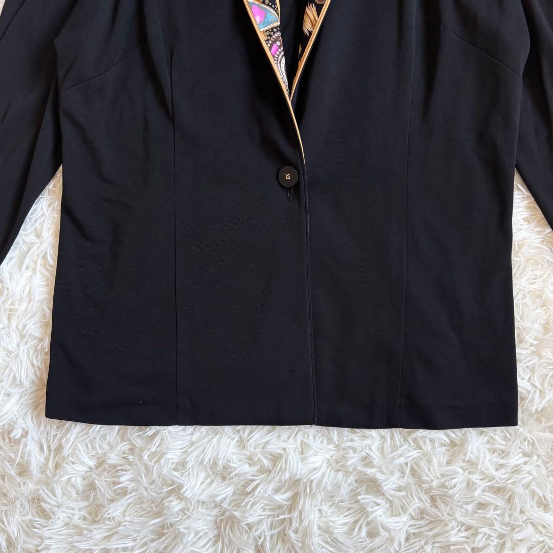 高級感✨ LEONARD レオナール ジャケット 花柄 トリム カンカン　LL